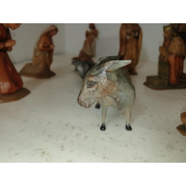 Wooden Nativity Scene by Karl Kuolt for Anri Val Gardena, Italy, 1950s, Set of 17, Set of 17 For Sale - Image 7 of 18
