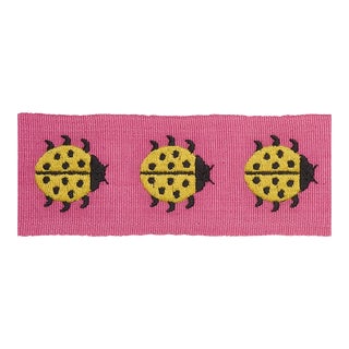Sample - Schumacher Ladybird Tape in Yellow & Pink For Sale