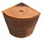 Wood Rattan Corner Hamper Basket With Triangular Design. For Sale - Image 7 of 7