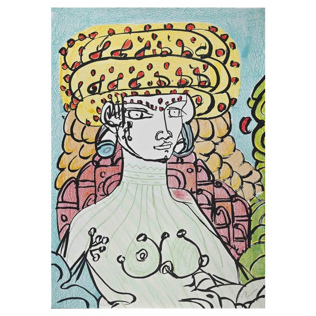 Tone Zancanaro, Poppea II, Original Lithograph, 1981 For Sale