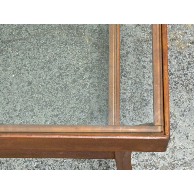 Metal Crate & Barrel Luna Two-Tier Glass Coffee Table For Sale - Image 7 of 12