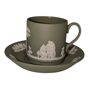 1950s Wedgwood Jasperware Demitasse Cup & Saucer