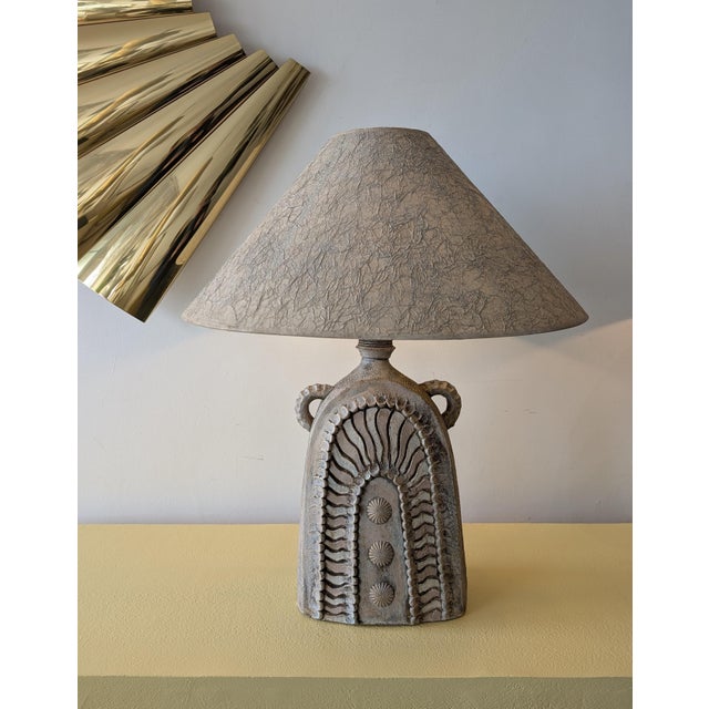 Mid-Century Brutalist Pottery Lamps from Vanguard, USA, 1970s, Set of 2 For Sale - Image 6 of 13
