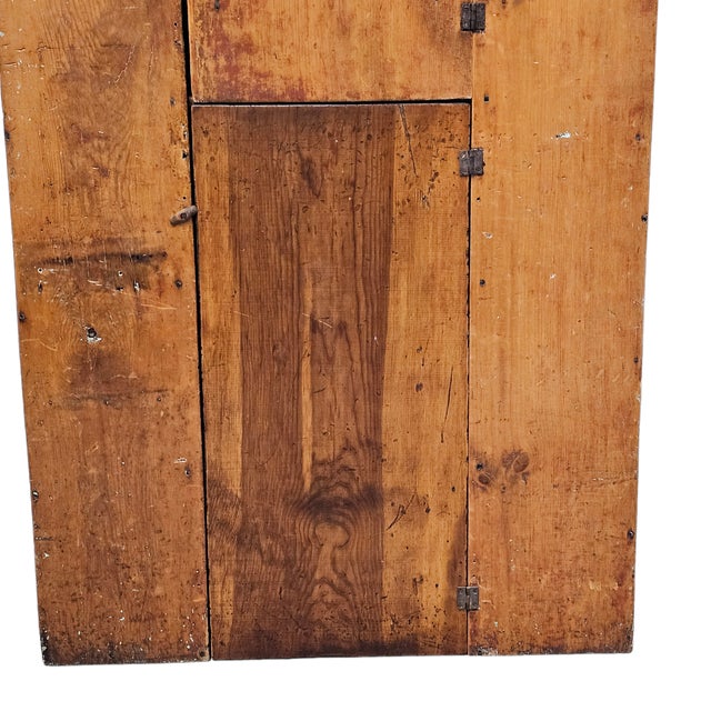 18th Century American Primitive Pine Cupboard With Original Surface For Sale - Image 10 of 17