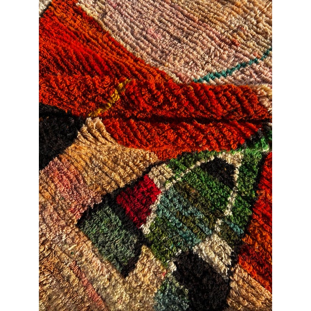 Red Vintage Berber Moroccan Rug, 1990 For Sale - Image 8 of 11