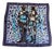 A 2000s Monsieur Et Madame Blue Silk Square Scarf by Hermès For Sale
