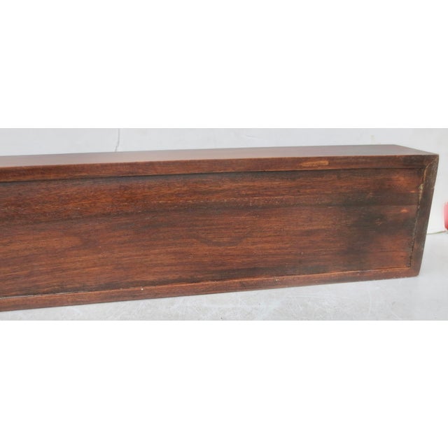 Burnt Umber Chinese Hardwood Double Scroll Box For Sale - Image 8 of 14