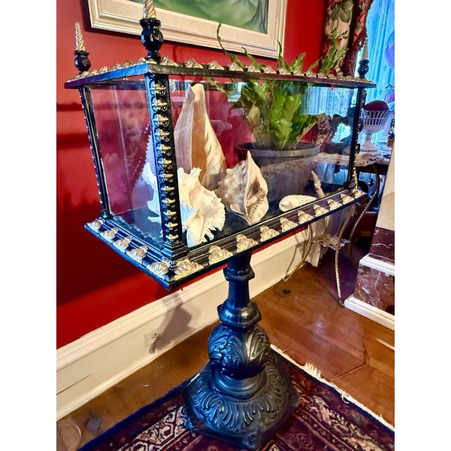 Rare Antique J W FISKE AQUARIUM /TERRARIUM & STAND CAST IRON Victorian Restored For Sale - Image 15 of 18