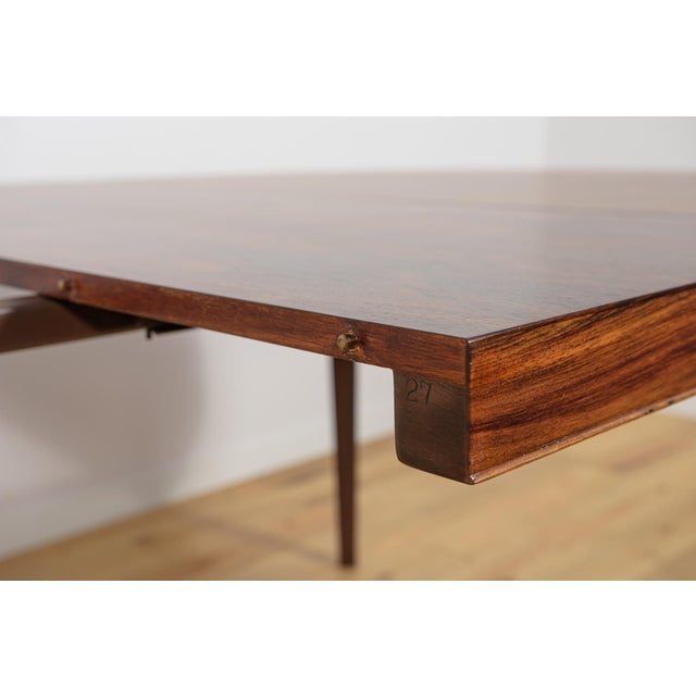 Mid-Century Modern Extendable Dining Table in Rosewood by Severin Hansen for Haslev Møbelsnedkeri, Denmark, 1960s For Sale - Image 7 of 18