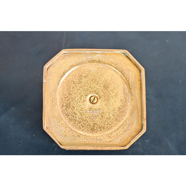 Tiffany Studios New York Zodiac Bronze Doré Pen Brush Holder For Sale In South Bend - Image 6 of 9