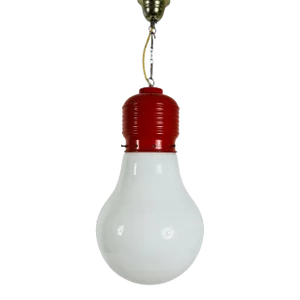 Red "Bulb" Pendant Light by Ingo Maurer