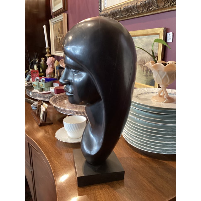 1950s Attributed to G. Arias Aymara Women Bust Sculpture For Sale In Baltimore - Image 6 of 7