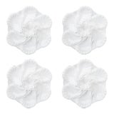 Fleur De Lis White Oyster Plates - Set of 4 For Sale