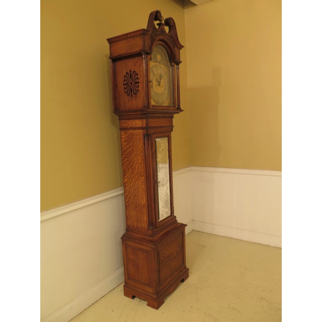 Mid 19th Century J.C. Jennens & Sons London England Oak Grandfather Clock For Sale - Image 5 of 13