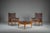 Mid-Century Modern Danish Oak and Leather Lounge Chairs with Ottoman by Kristian Vedel for Søren Wiladsen, 1960s, Set of 3 For Sale - Image 14 of 18