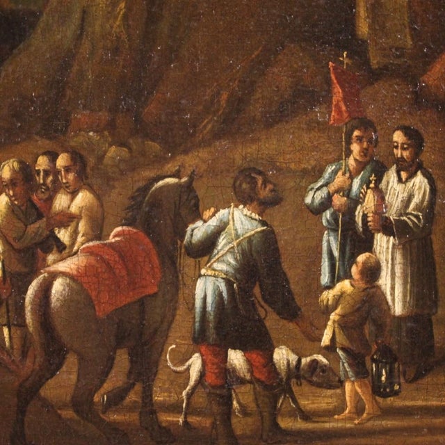 Landscape with Wayfarers, 1750, Oil on Canvas, Framed For Sale - Image 11 of 16