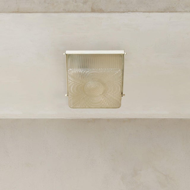 Mid-Century Modern French Holophane Glass Flush Mount, 1950s - 2 Available For Sale - Image 3 of 7