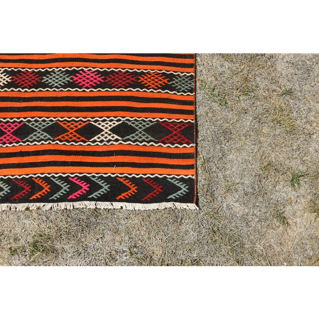 1970s Traditional Striped Large Kilim For Sale - Image 10 of 12