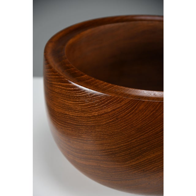 Large Mid-Century Modern Scandinavian Jatoba Wood Bowl, 1960s For Sale - Image 4 of 13