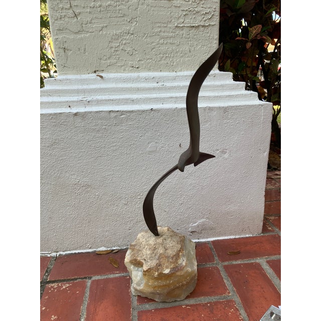 Brutalist 1974 Jere Seagull Sculpture For Sale - Image 3 of 4