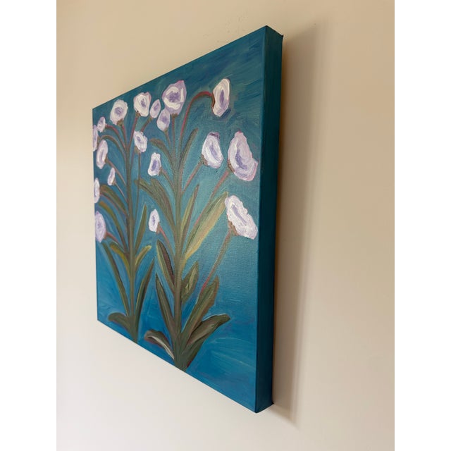 2020s Modern Abstract Folk Art Floral Acrylic Painting, “Been Faithful,” Signed, Dated For Sale - Image 5 of 6