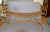Metal 1970s Golden Wrought Iron Bench With Cushions For Sale - Image 7 of 12