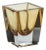 Carrara Polished Amber Glass Vase, 4" For Sale