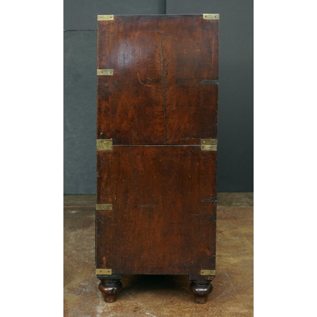 British Military Officer's Campaign Chest Dresser of Brass-Bound Mahogany For Sale - Image 9 of 10