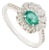 Vintage-Inspired Natural Emerald Diamond Sunburst Halo Ring in 18k Gold Size 7 For Sale