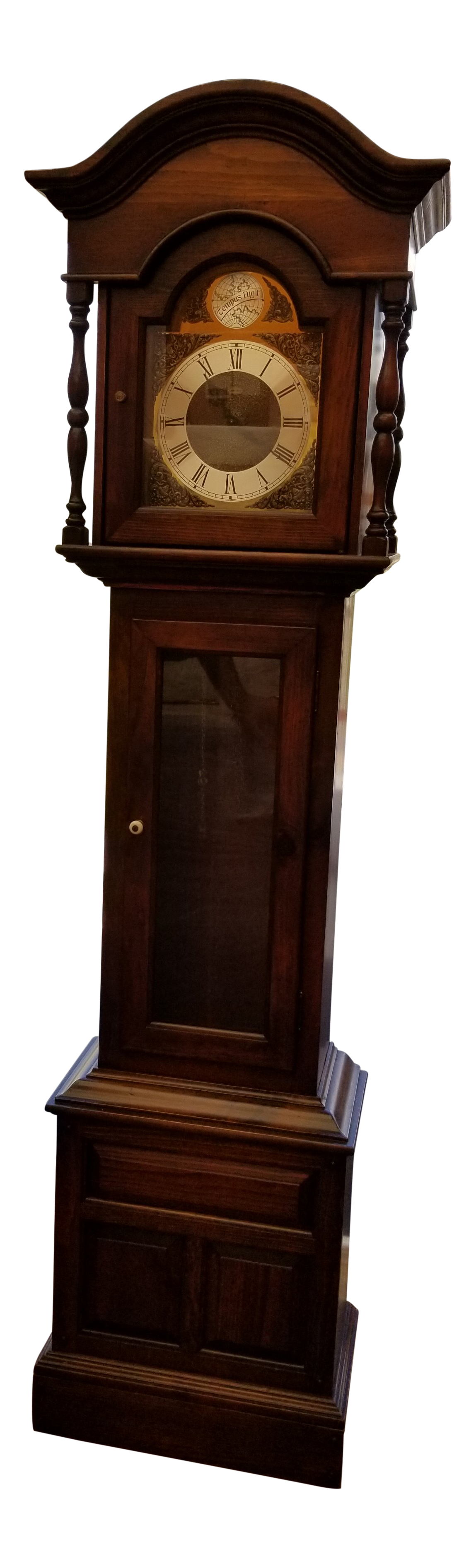 Ethan Allen Antique Pine Grandfather Clock Chairish