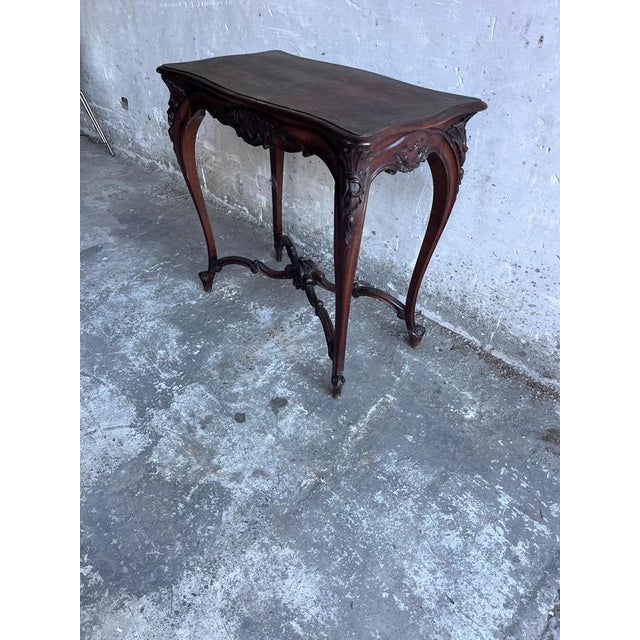 Wood French Louis XV Style Console Table For Sale - Image 7 of 8