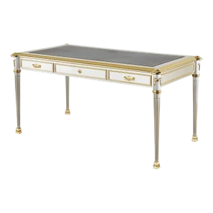 John Vesey Stainless Steel Bronze Neoclassical Desk