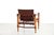 Safari Chair in Oak and Leather by Aage Bruun, 1960s For Sale - Image 4 of 7
