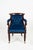 Biedermeier Armchair with Blue Velvet Upholstery For Sale - Image 4 of 4