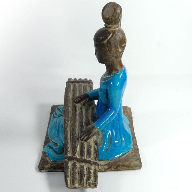 Black Italian Ceramic Figurine from Ugo Zaccagnini, 1940s For Sale - Image 8 of 12