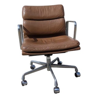 Mid-Century Modern Eames Soft Pad Chair by Herman Miller, 1960s, Leather For Sale