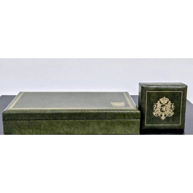 Presenting an elegant gentleman’s accessory set crafted by Skandinaviska Etuifabriken, Malmo, Sweden, appointed to the...