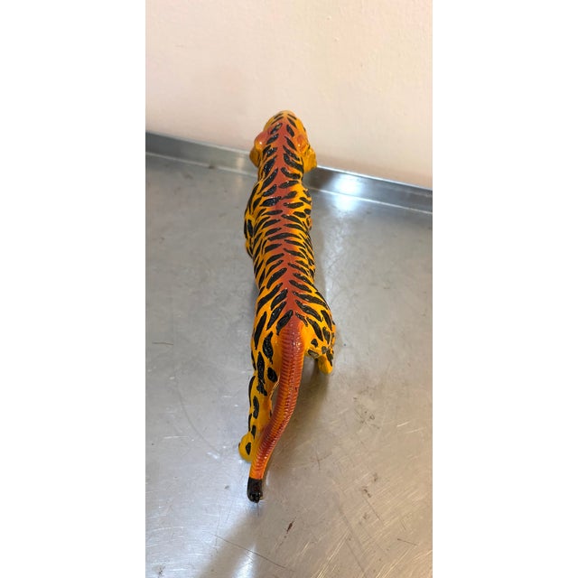 1950s-60s hand-painted cast iron tiger figurine/statue. Excellent condition.