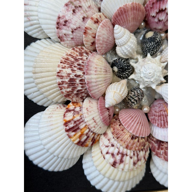 Custom Framed Seashell Wall Art in the Manner of a Sailor’s Valentine For Sale - Image 4 of 12