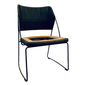 Baker / McGuire Modern Black Danish Cord Lansing Side Chair