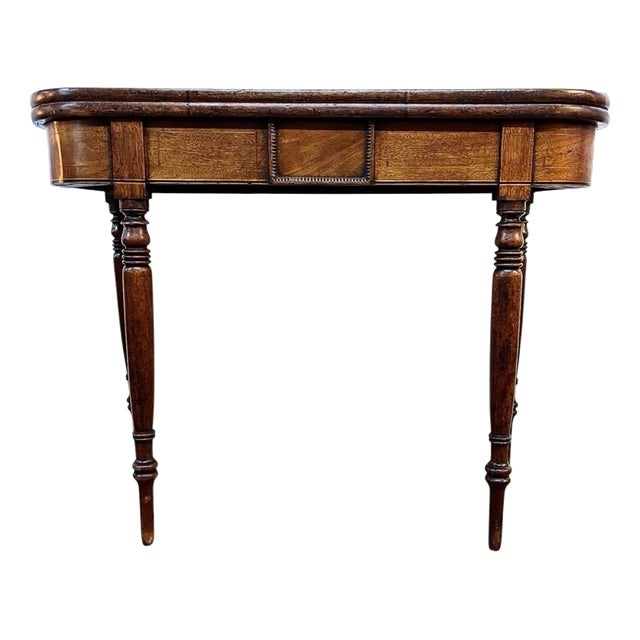 Antique George III Mahogany Fold-Top Tea Table, 1800 For Sale