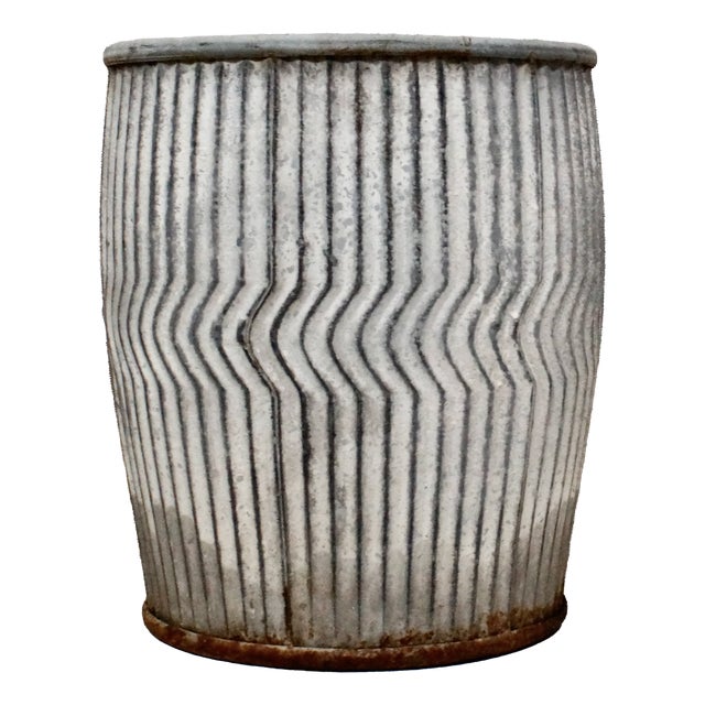 Vintage Galvanised Dolly Tub, 1940 For Sale