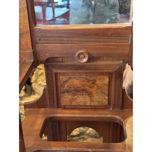 Antique Victorian Mirrored Hall Tree or Coat Rack For Sale In Saint Louis - Image 6 of 9