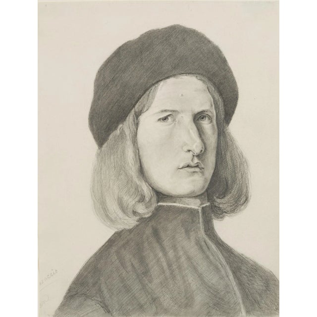 H. Kestner, Portrait of a Young Man, 1830, Pencil For Sale - Image 6 of 6