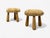 Mid-Century Modern Danish Modern Style, Honey Sheepskin, Maple, Shearling Footstools, Usa, 21st C. For Sale - Image 3 of 10