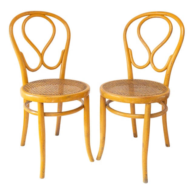 Set of Yellow Chairs by Josias Eissler & Söhne, Vienna, 1890s For Sale