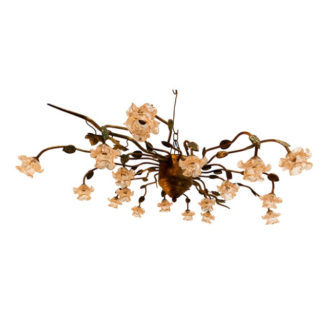18-Light Ceiling Light in Murano Glass For Sale