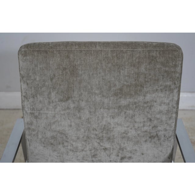 1970s Pair Mid Century Modern Steel Armchairs For Sale - Image 5 of 12