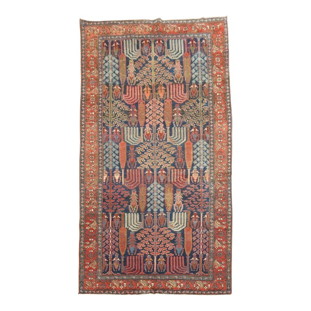 Antique Persian Malayer Willow Tree Rug - 6'10" x 13'1" For Sale