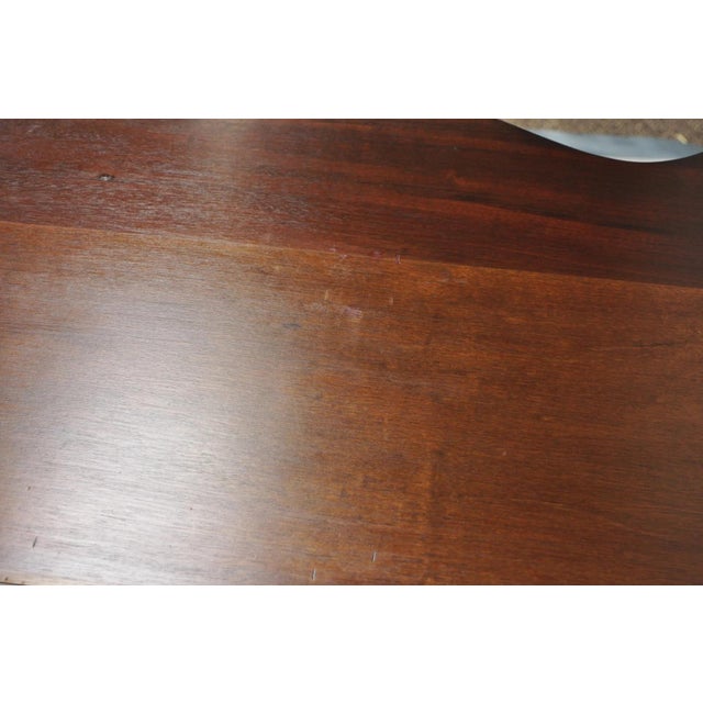 Antique Sheraton Federal Mahogany Urn Inlay Flip Serpentine Console Game Table For Sale - Image 13 of 18
